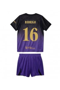 Barcelona Rodri Hernandez #16 Jalkapallovaatteet Lasten Vieraspeliasu 2026-27 Lyhythihainen (+ Lyhyet housut)